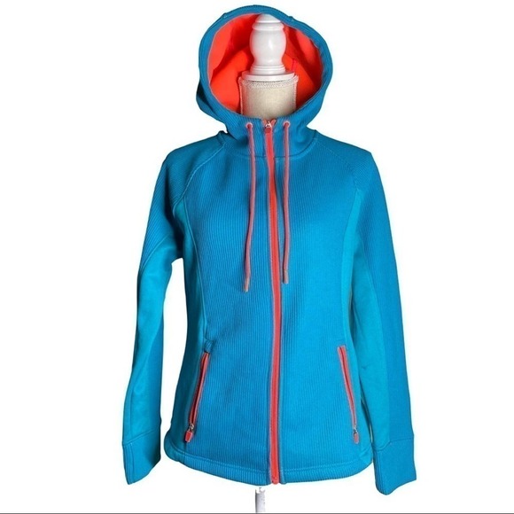 SWISS Tech blue hooded jacket size S - Picture 1 of 10